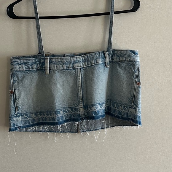 Zara Light-Washed Denim Tank Top - Picture 3 of 5